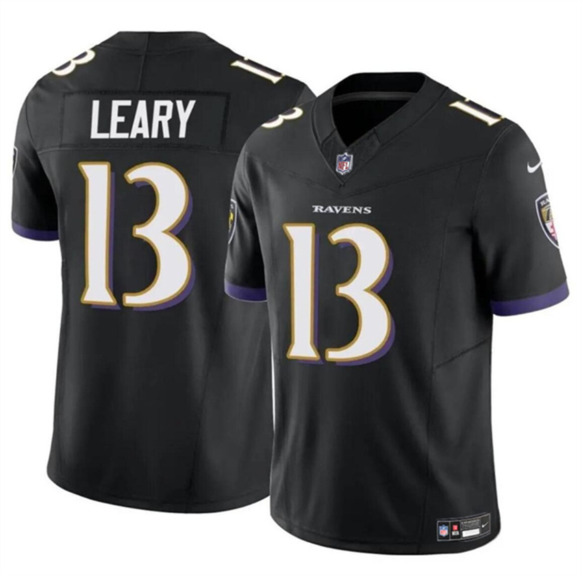 Youth Black Baltimore Ravens #13 Devin Leary 2023 F.U.S.E Vapor Limited Football Jersey
